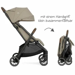 Reisebuggy & Sportwagen Pact Pro bis 22 kg belastbar mit Liegeposition nur 6,3 kg leicht inkl. Transporttasche, Adapter & Regenschutz - Oak - Kollektion 2025