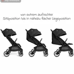Reisebuggy & Sportwagen Parcel LX bis 22 kg belastbar nur 7,7 kg leicht mit Liegefunktion inkl. Regenschutz, Adapter & Transporttasche - Signature - Evergreen
