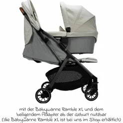 Reisebuggy & Sportwagen Parcel bis 22 kg belastbar nur 6,9 kg leicht mit Liegefunktion inkl. Regenschutz, Adapter & Transporttasche - Signature - Oyster