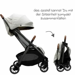 Reisebuggy & Sportwagen Parcel bis 22 kg belastbar nur 6,9 kg leicht mit Liegefunktion inkl. Regenschutz, Adapter & Transporttasche - Signature - Oyster