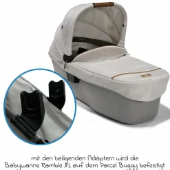 Reisebuggy & Sportwagen Parcel bis 22 kg belastbar nur 6,9 kg leicht mit Liegefunktion inkl. Regenschutz, Insektenschutz, Adapter & Transporttasche - Signature - Oyster