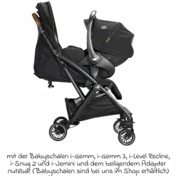 Reisebuggy & Sportwagen Tourist bis 15 kg belastbar nur 6,6 kg leicht mit Liegefunktion inkl. Regenschutz, Adapter, Tragegurt & Tragetasche - Signature - Eclipse