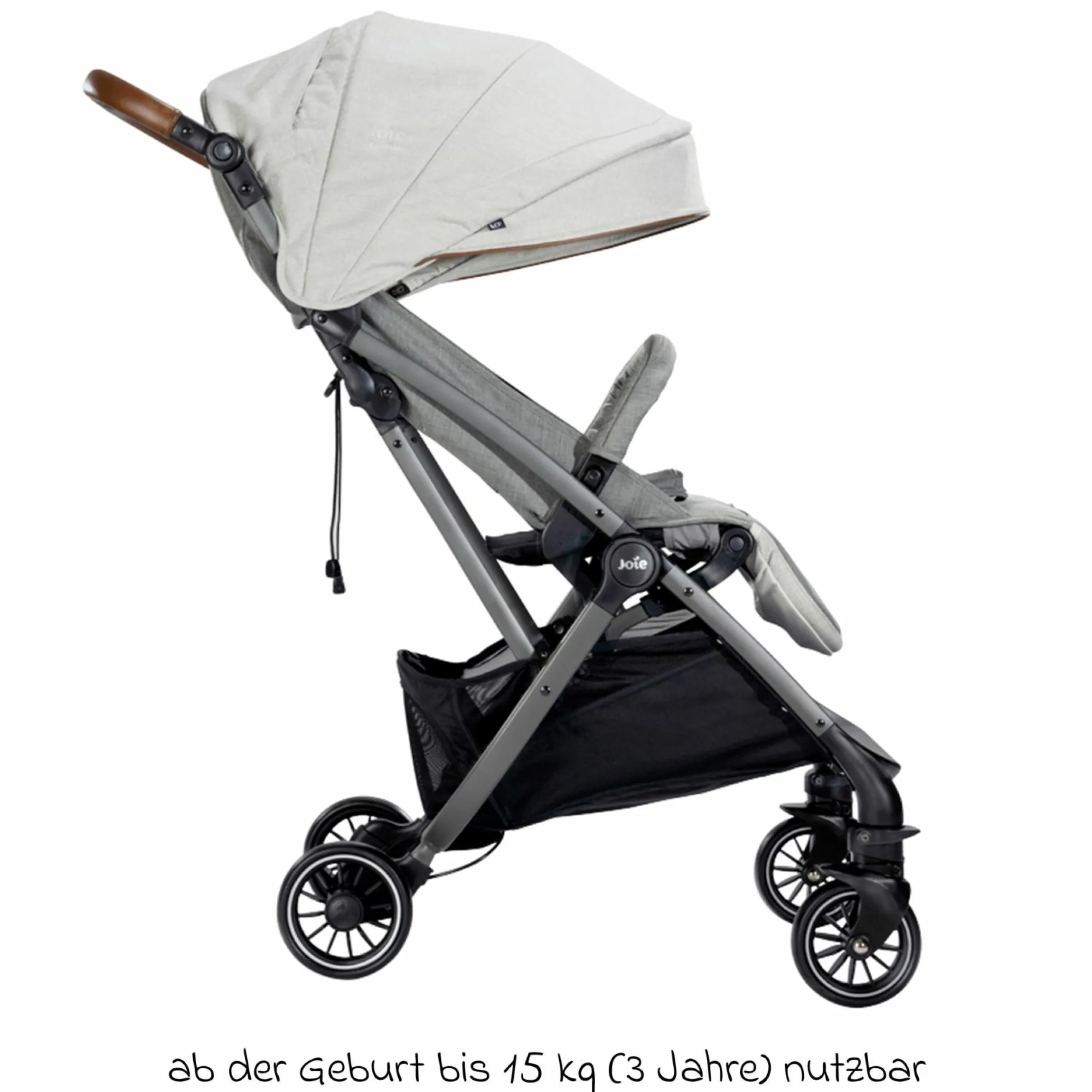 Reisebuggy & Sportwagen Tourist bis 15 kg belastbar nur 6,6 kg leicht mit Liegefunktion inkl. Regenschutz, Adapter, Tragegurt & Tragetasche - Signature - Oyster