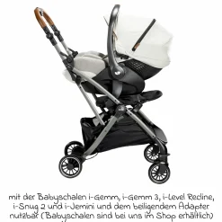 Reisebuggy & Sportwagen Tourist bis 15 kg belastbar nur 6,6 kg leicht mit Liegefunktion inkl. Regenschutz, Adapter, Tragegurt & Tragetasche - Signature - Oyster