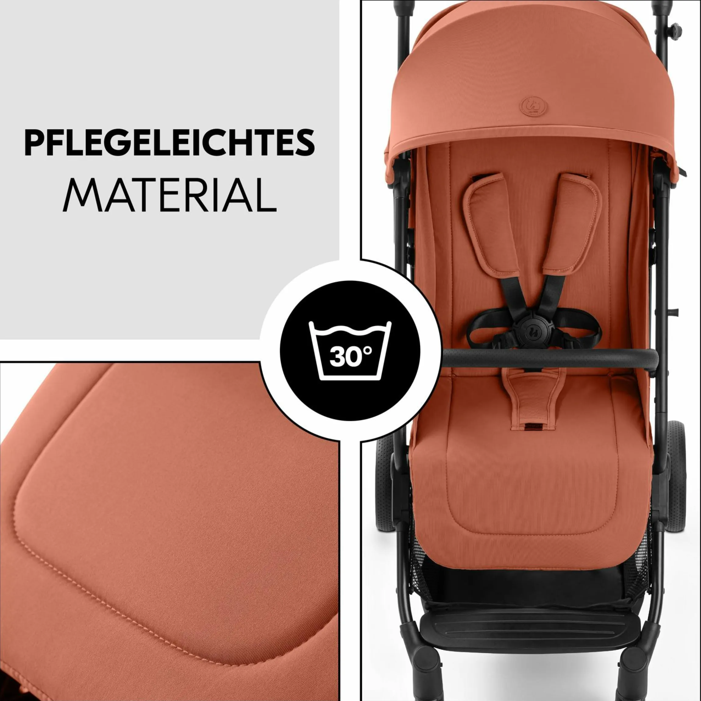 Reisebuggy & Sportwagen Travel N Care Plus mit Liegefunktion, nur 7,2 kg (bis 22kg belastbar) - Cork