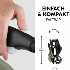 Reisebuggy & Sportwagen Travel N Care Plus inkl. XXL Zubehörpaket & Buggy-Lenkrad - Velvet Olive