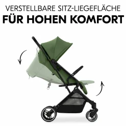 Reisebuggy & Sportwagen Travel N Care Plus mit Liegefunktion, nur 7,2 kg (bis 22kg belastbar) - Green