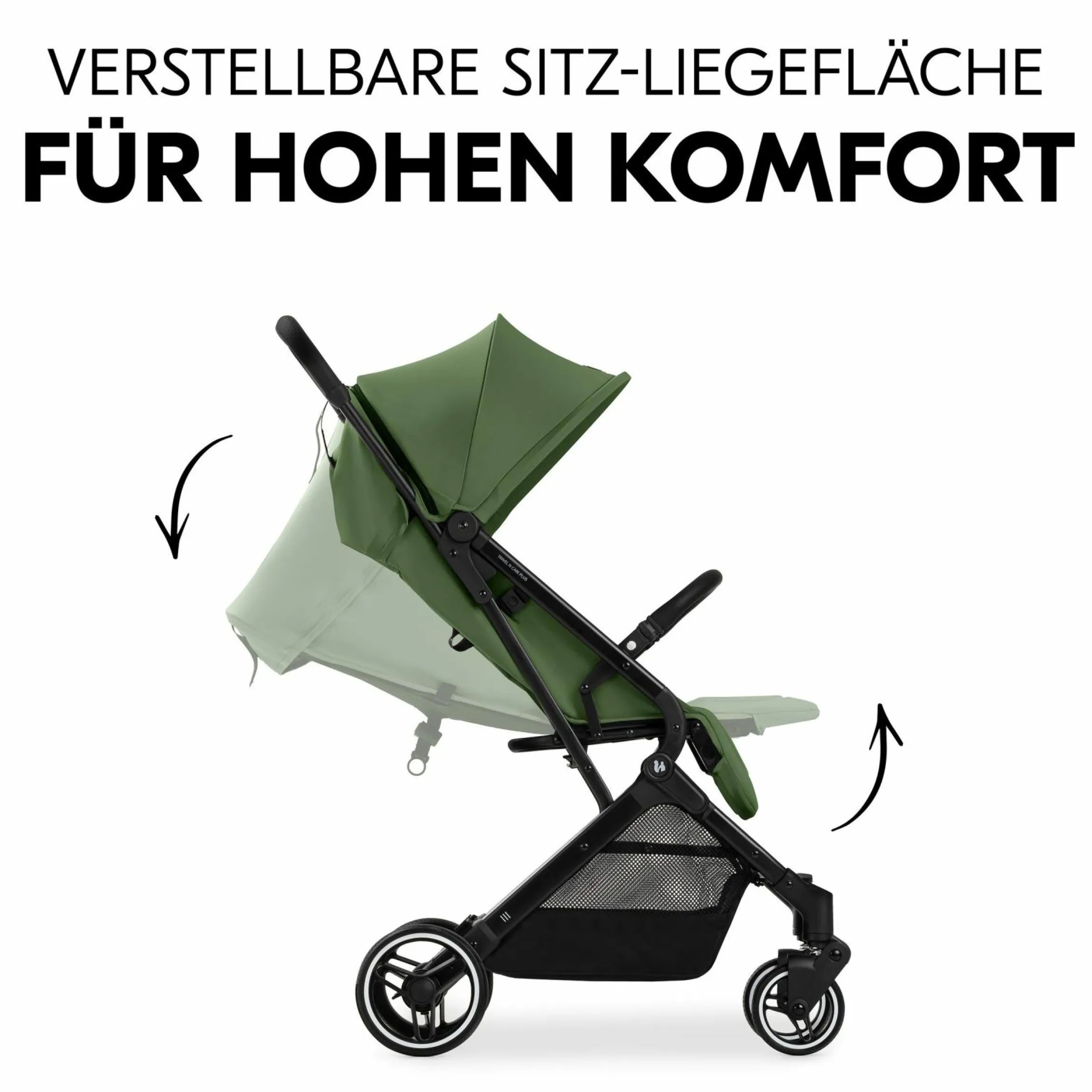 Reisebuggy & Sportwagen Travel N Care Plus mit Liegefunktion, nur 7,2 kg (bis 22kg belastbar) - Green