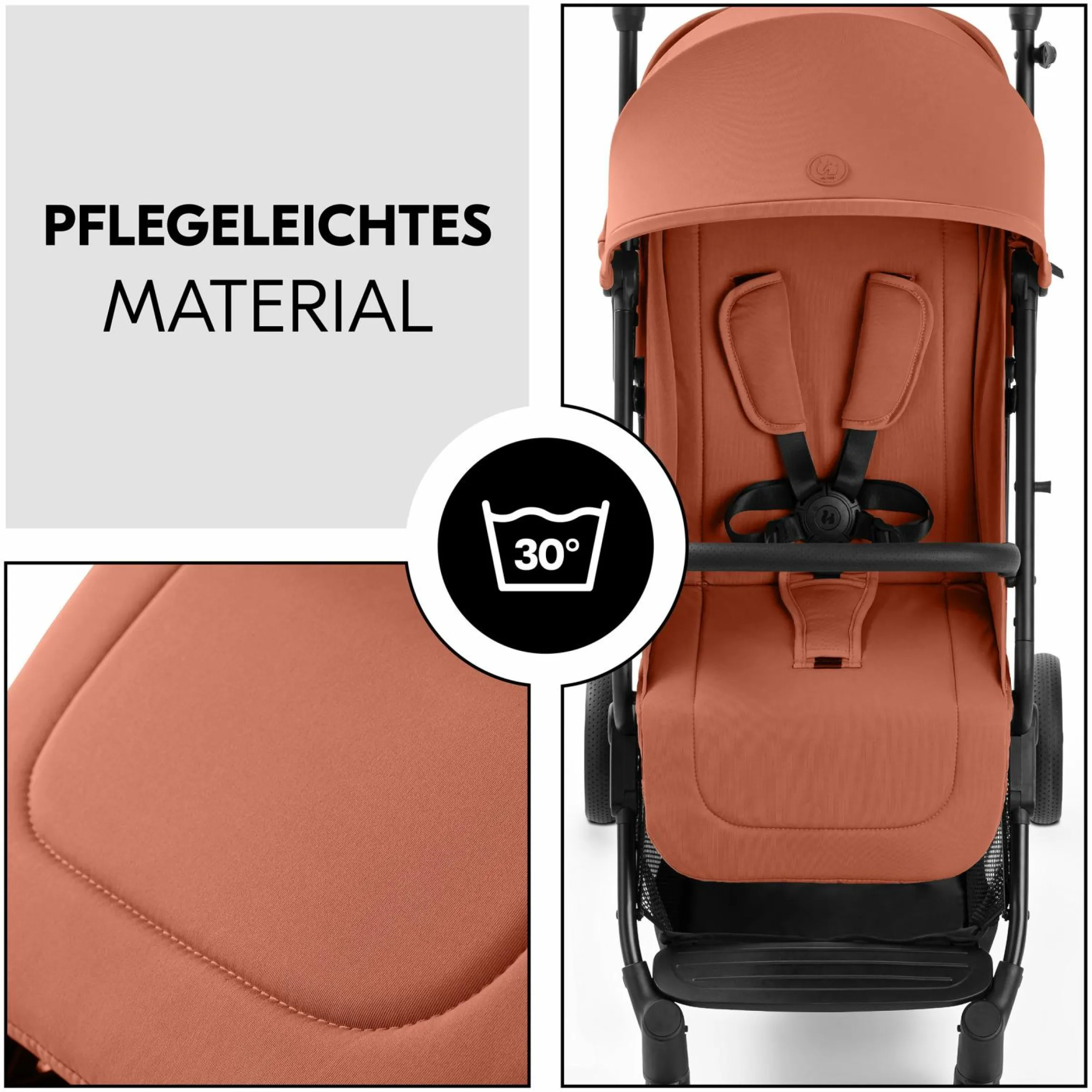 Reisebuggy & Sportwagen Travel N Care Plus mit Liegefunktion (nur 7,2 kg) - inkl. XXL Zubehörpaket & Fehn Spieltier Schäfchen - Cork