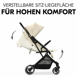 Reisebuggy & Sportwagen Travel N Care Plus mit Liegefunktion, nur 7,2 kg (bis 22kg belastbar) - Vanilla