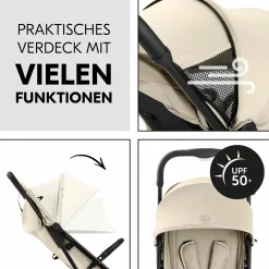 Reisebuggy & Sportwagen Travel N Care Plus mit Liegefunktion, nur 7,2 kg (bis 22kg belastbar) - Vanilla