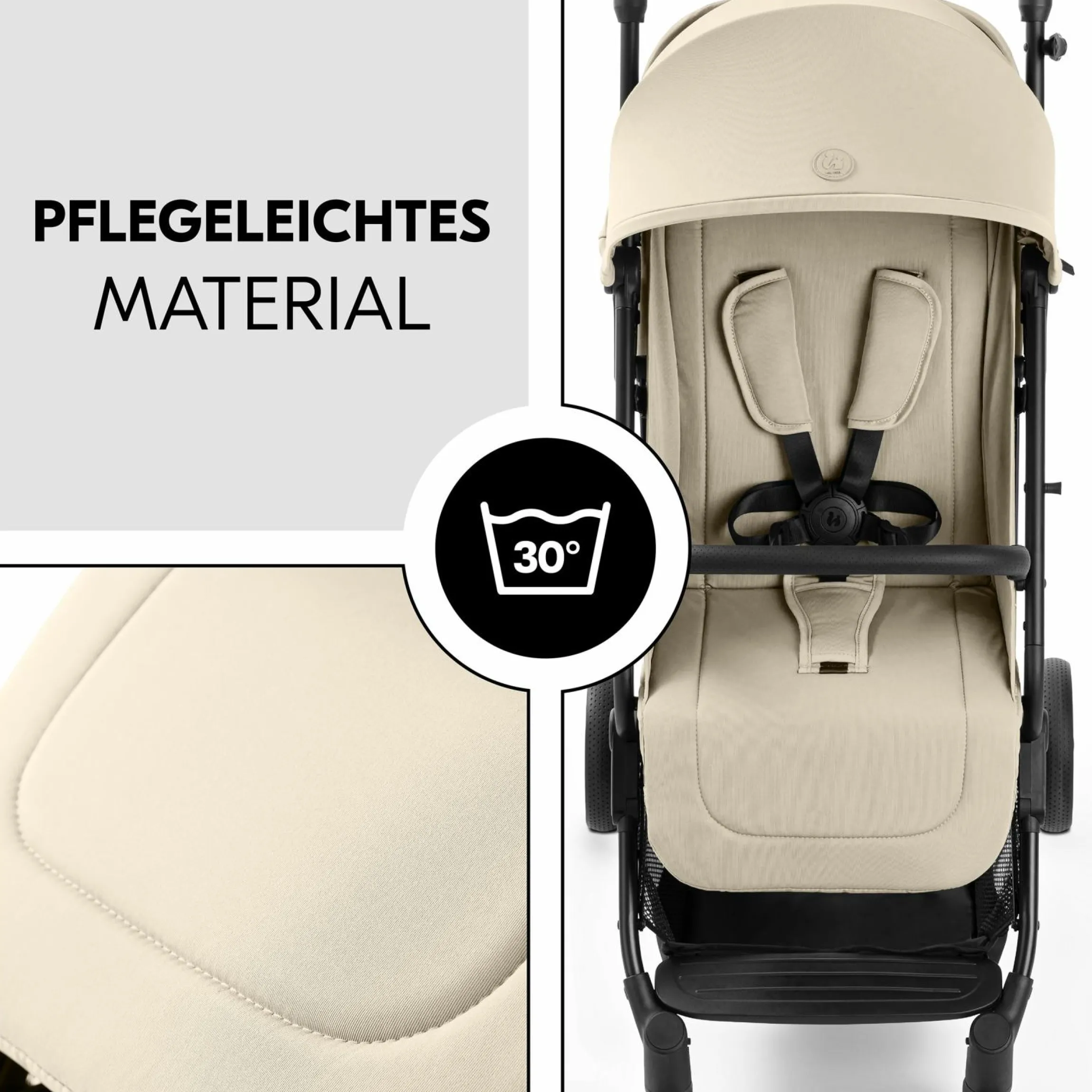 Reisebuggy & Sportwagen Travel N Care Plus mit Liegefunktion, nur 7,2 kg (bis 22kg belastbar) - Vanilla
