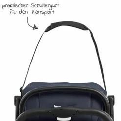Reisebuggy & Sportwagen Travel N Care mit Liegefunktion, nur 6,8 kg (bis 22 kg belastbar) inkl. Reboarder Pearl Pro 2 & XXL Zubehörpaket - Navy Blue