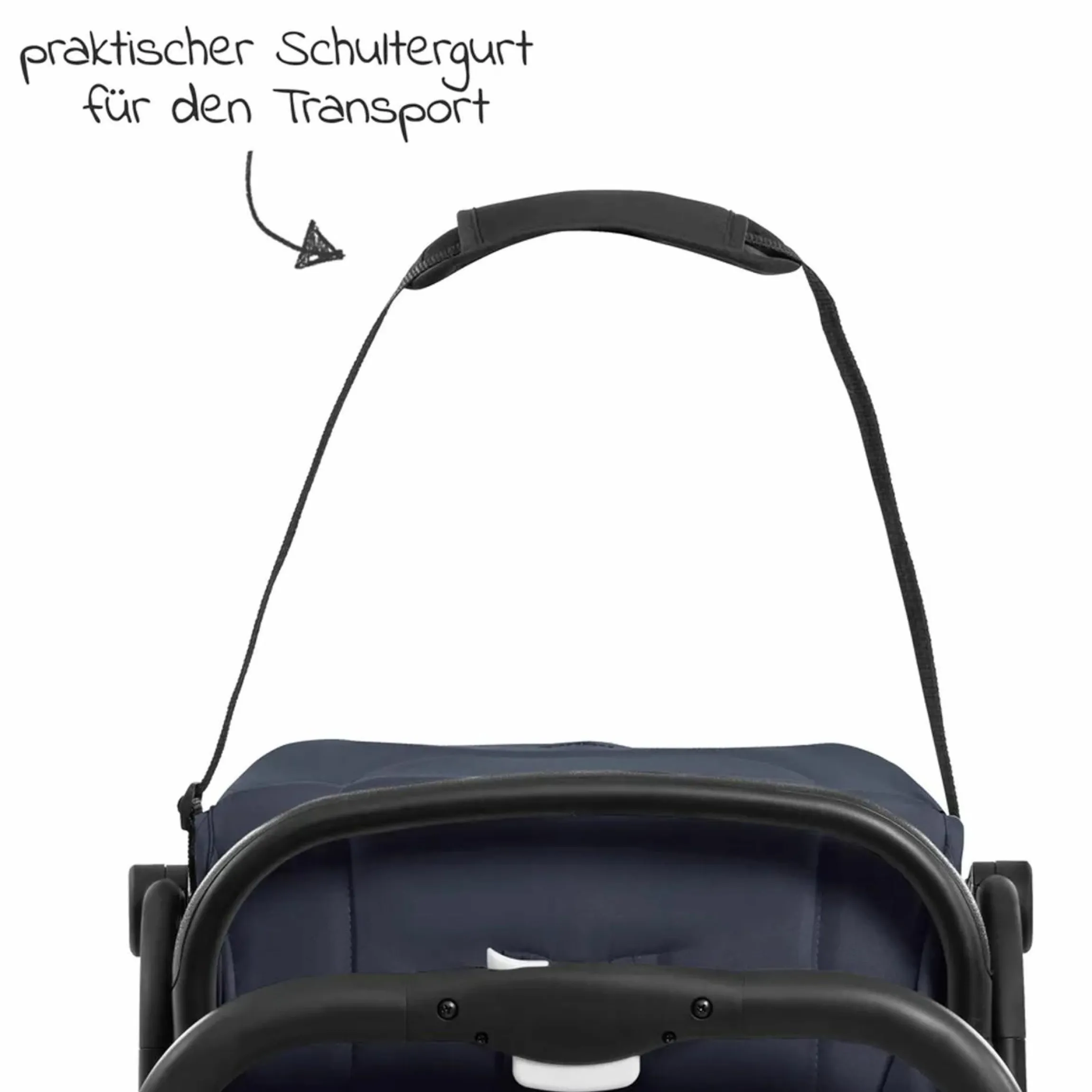 Reisebuggy & Sportwagen Travel N Care mit Liegefunktion, nur 6,8 kg (bis 22 kg belastbar) inkl. Reboarder Pearl Pro 2 & XXL Zubehörpaket - Navy Blue
