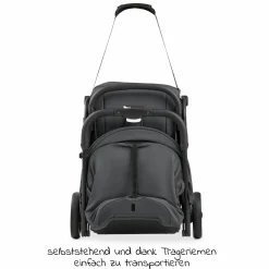 Reisebuggy & Sportwagen Travel N Care Plus mit Liegefunktion, nur 7,2 kg (bis 22kg belastbar) - Black