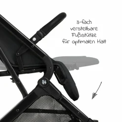 Reisebuggy & Sportwagen Travel N Care Plus mit Liegefunktion, nur 7,2 kg (bis 22kg belastbar) - Black