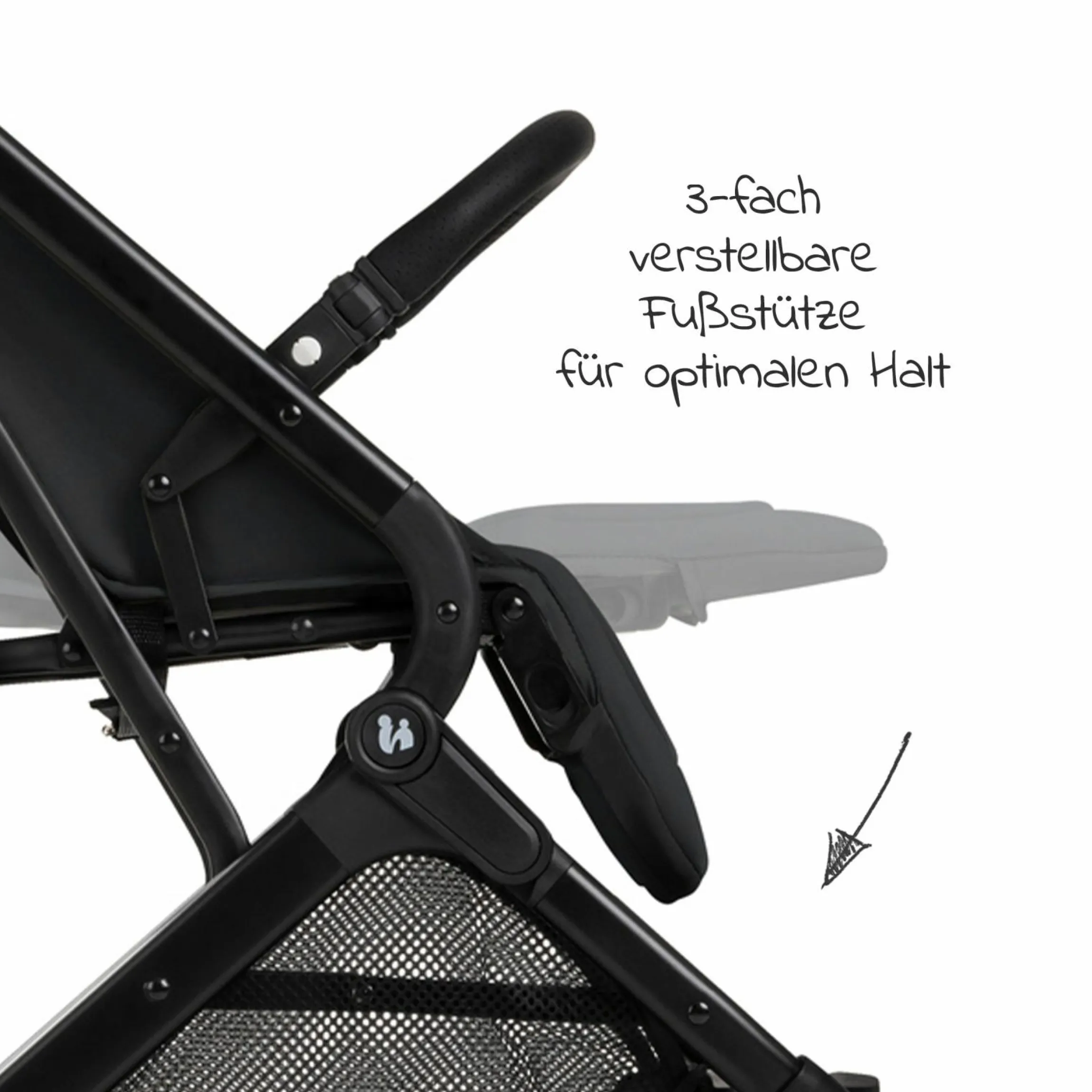 Reisebuggy & Sportwagen Travel N Care Plus mit Liegefunktion, nur 7,2 kg (bis 22kg belastbar) - Black