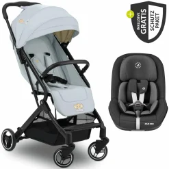 Reisebuggy & Sportwagen Travel N Care mit Liegefunktion, nur 6,8 kg (bis 22 kg belastbar) inkl. Reboarder Pearl Pro 2 & XXL Zubehörpaket - Simba