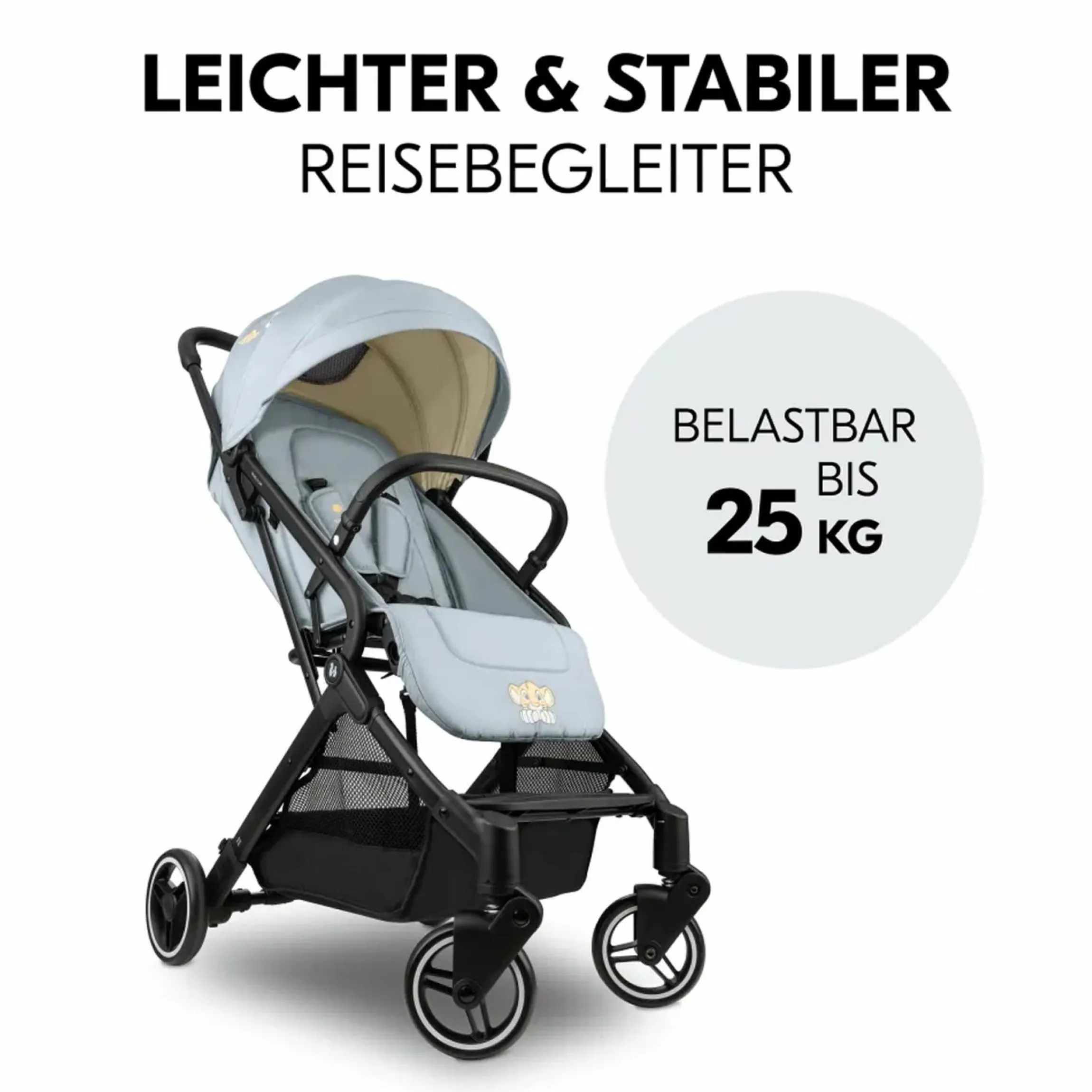 Reisebuggy & Sportwagen Travel N Care mit Liegefunktion, nur 6,8 kg (bis 22 kg belastbar) inkl. Reboarder Pearl Pro 2 & XXL Zubehörpaket - Simba