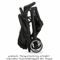 Reisebuggy & Sportwagen Travel N Care mit Liegefunktion, nur 6,8 kg (bis 22 kg belastbar) - Black