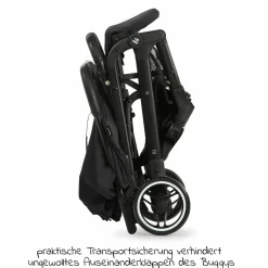 Reisebuggy & Sportwagen Travel N Care mit Liegefunktion, nur 6,8 kg (bis 22 kg belastbar) inkl. Reboarder Pearl Pro 2 & XXL Zubehörpaket - Black