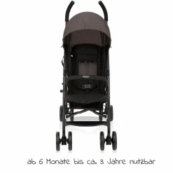 Reisebuggy & Sportwagen Travelite nur 7 kg leicht mit Liegeposition - Black & Grey - Kollektion 2025