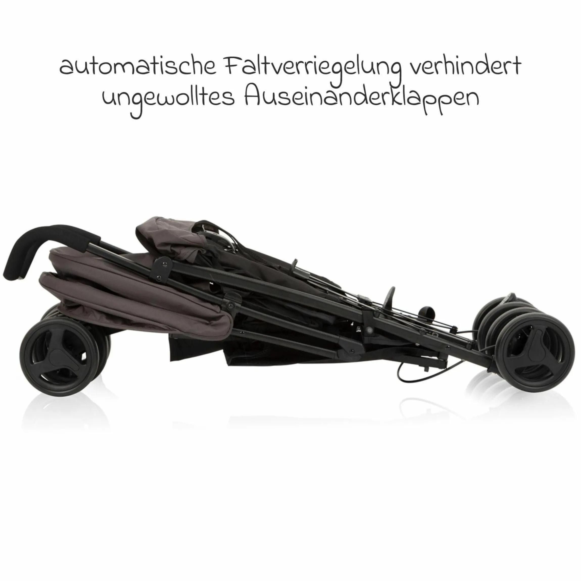 Reisebuggy & Sportwagen Travelite nur 7 kg leicht mit Liegeposition - Black & Grey - Kollektion 2025