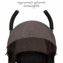 Reisebuggy & Sportwagen Travelite nur 7 kg leicht mit Liegeposition - Black & Grey - Kollektion 2025