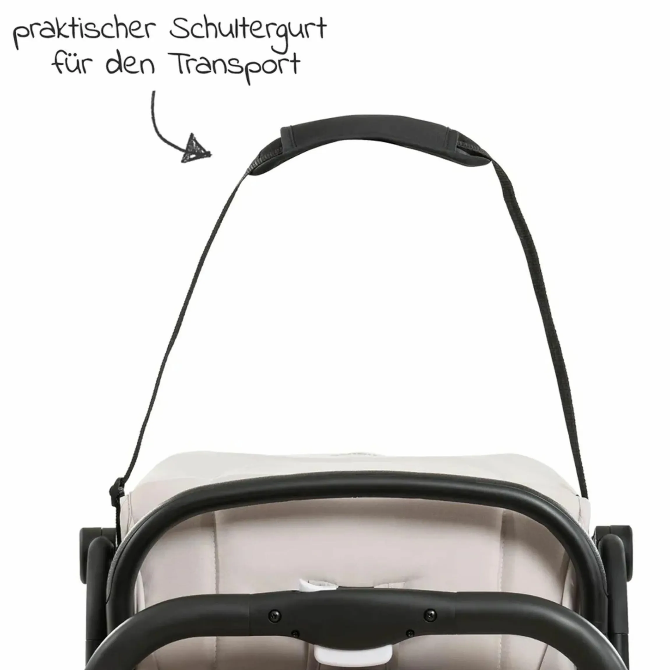 Reisebuggy & Sportwagen Travel N Care mit Liegefunktion, nur 6,8 kg (bis 22 kg belastbar) inkl. Reboarder Pearl Pro 2 - Beige
