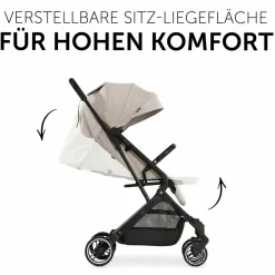 Reisebuggy & Sportwagen Travel N Care mit Liegefunktion, nur 6,8 kg (bis 22 kg belastbar) inkl. Reboarder Pearl Pro 2 - Beige