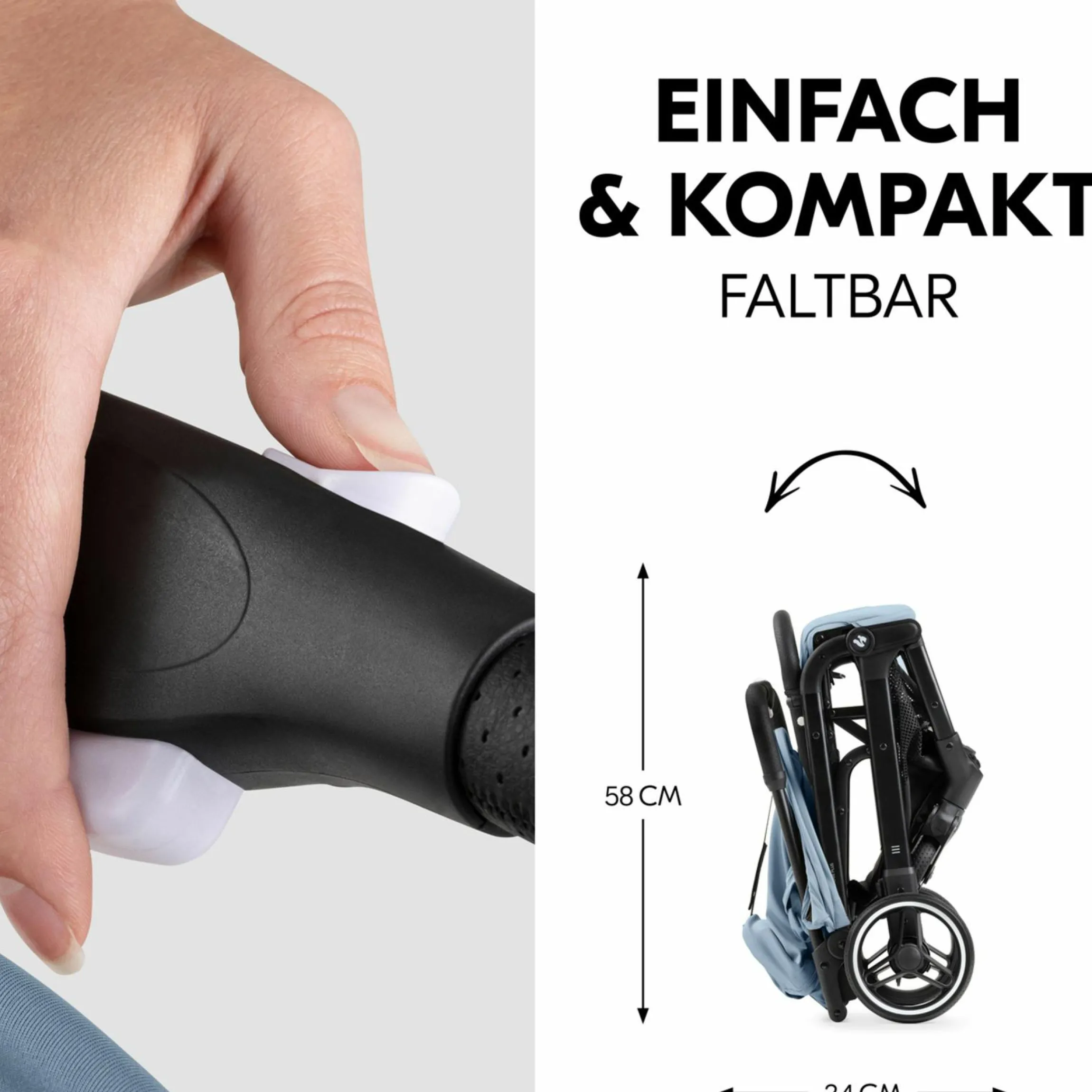 Reisebuggy & Sportwagen Travel N Care Plus mit Liegefunktion, nur 7,2 kg (bis 22kg belastbar) - Dusty Blue