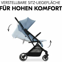 Reisebuggy & Sportwagen Travel N Care Plus mit Liegefunktion, nur 7,2 kg (bis 22kg belastbar) - Dusty Blue