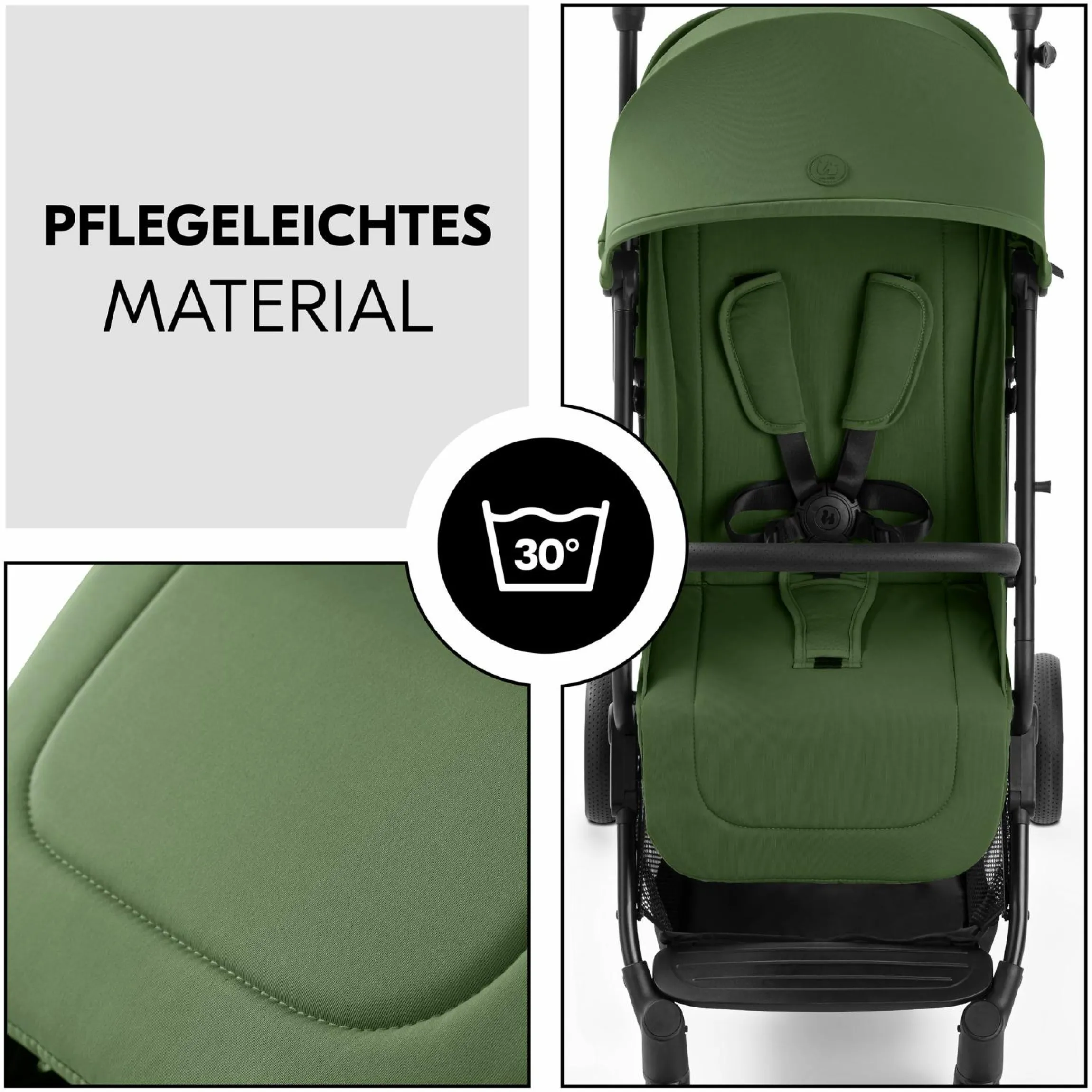 Reisebuggy & Sportwagen Travel N Care Plus mit Liegefunktion (nur 7,2 kg) - inkl. XXL Zubehörpaket & Fehn Spieltier Eselchen - Green