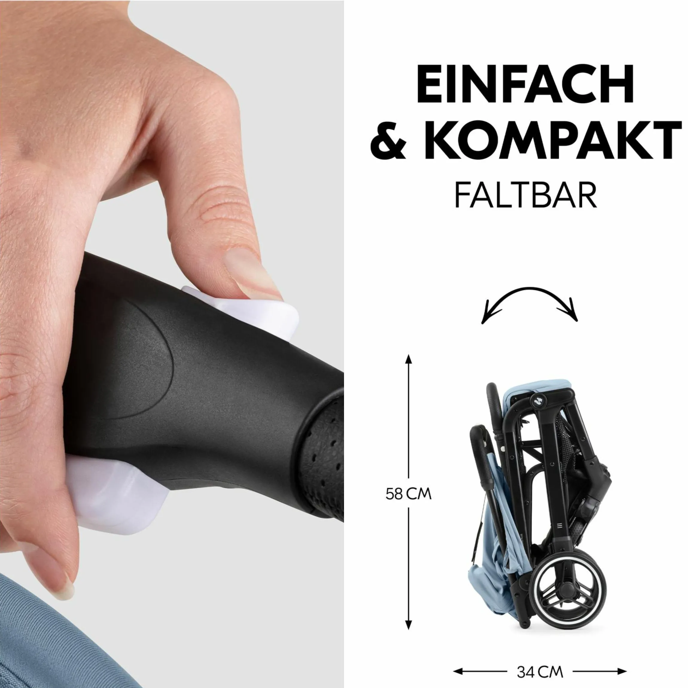 Reisebuggy & Sportwagen Travel N Care Plus inkl. XXL Zubehörpaket & Buggy-Lenkrad - Dusty Blue