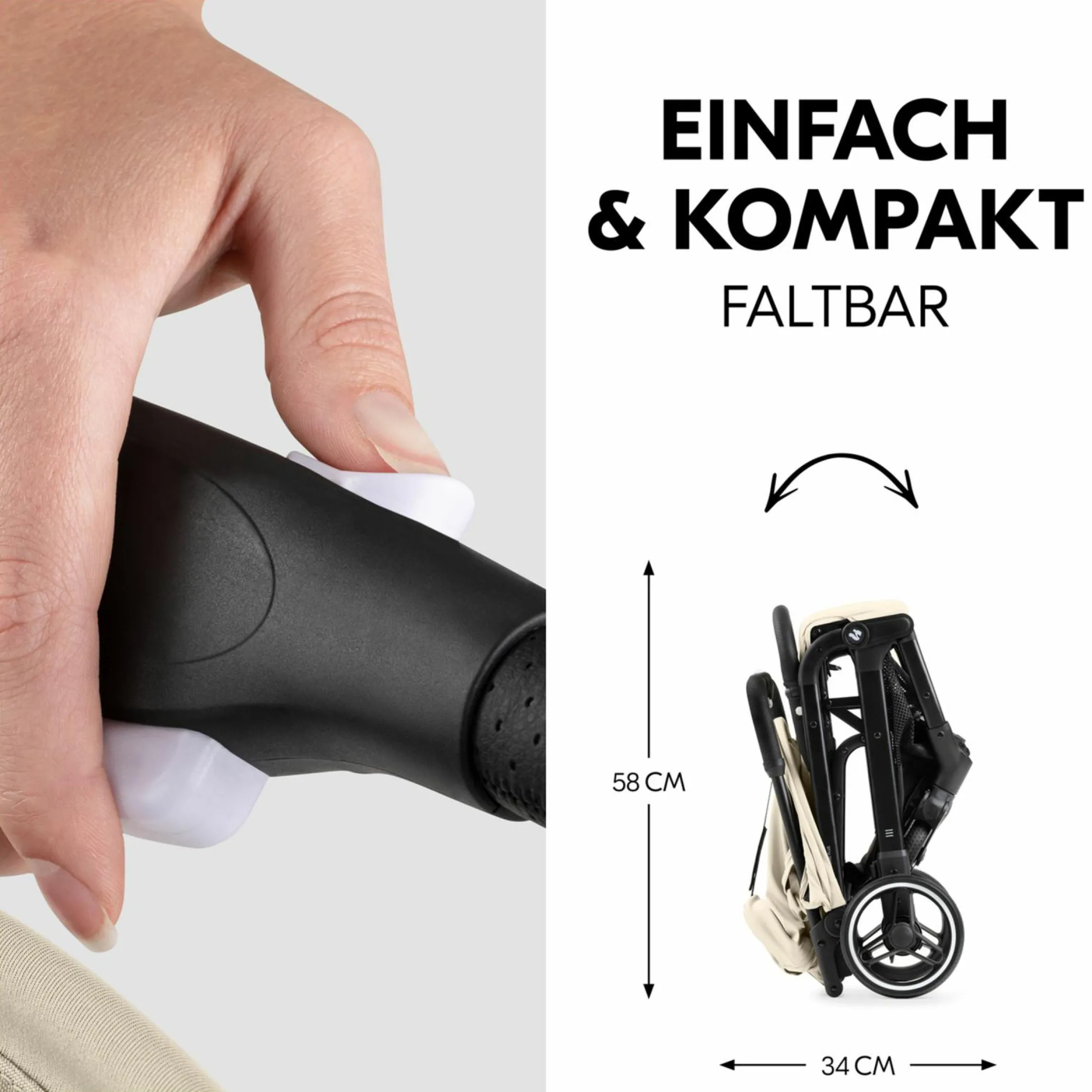 Reisebuggy & Sportwagen Travel N Care Plus inkl. XXL Zubehörpaket & Buggy-Lenkrad - Vanilla