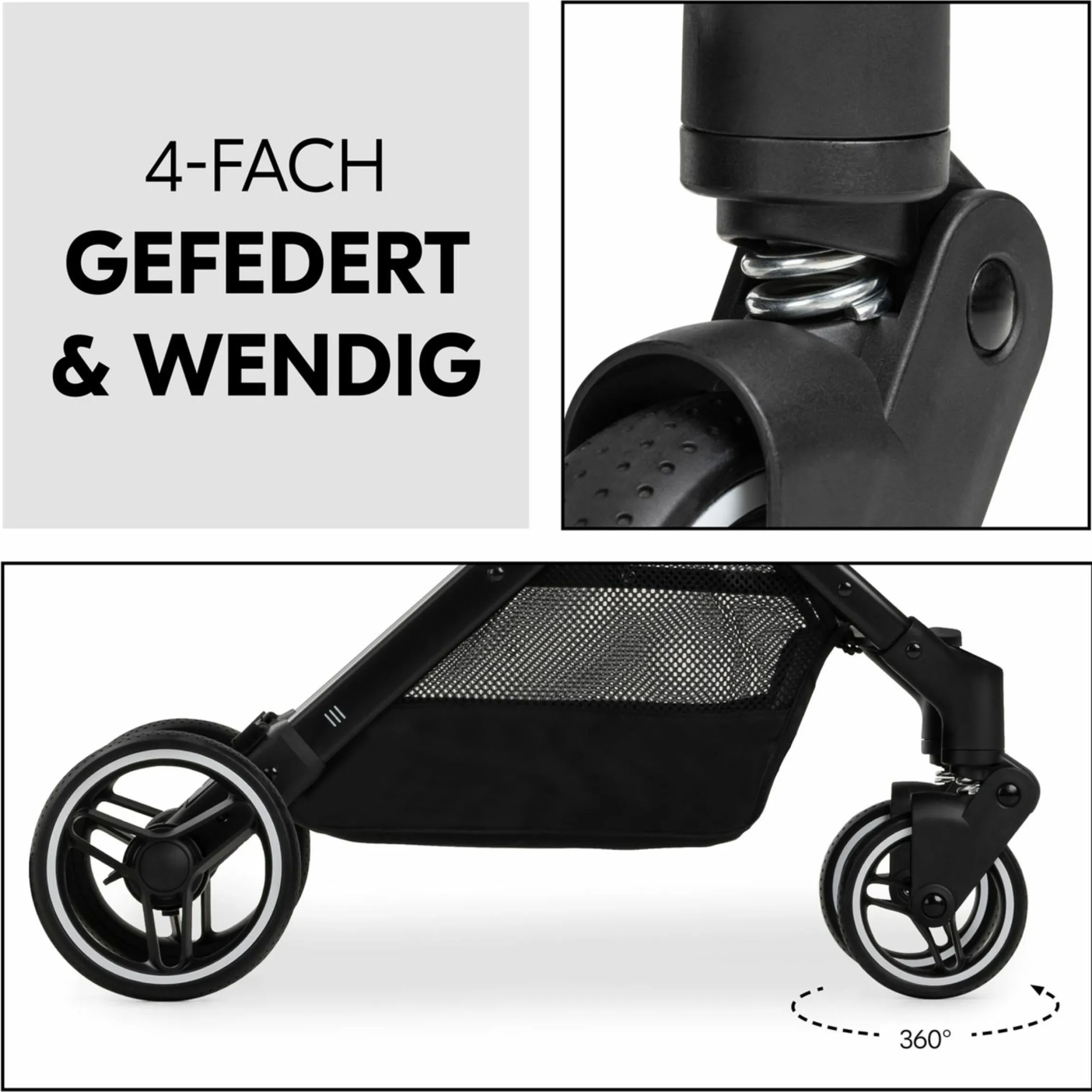 Reisebuggy & Sportwagen Travel N Care Plus inkl. XXL Zubehörpaket & Buggy-Lenkrad - Vanilla