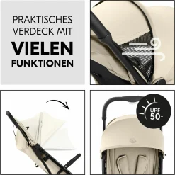 Reisebuggy & Sportwagen Travel N Care Plus inkl. XXL Zubehörpaket & Buggy-Lenkrad - Vanilla