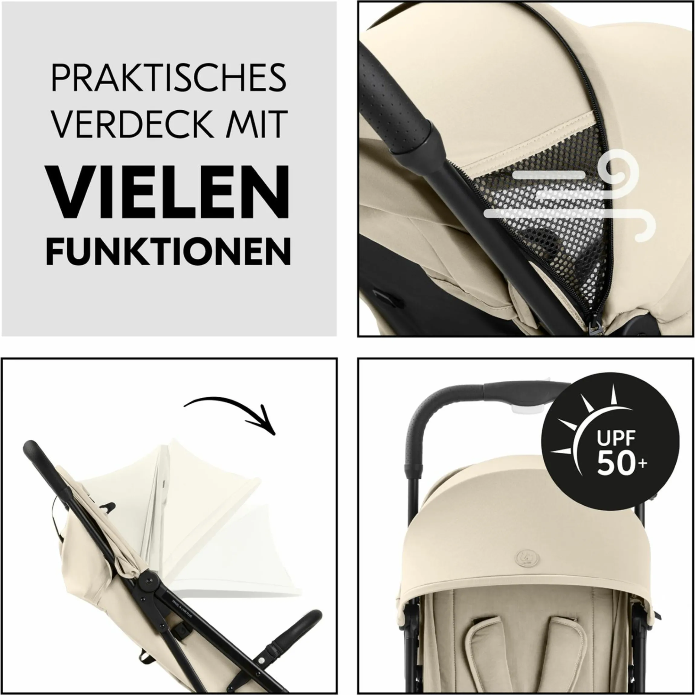 Reisebuggy & Sportwagen Travel N Care Plus inkl. XXL Zubehörpaket & Buggy-Lenkrad - Vanilla