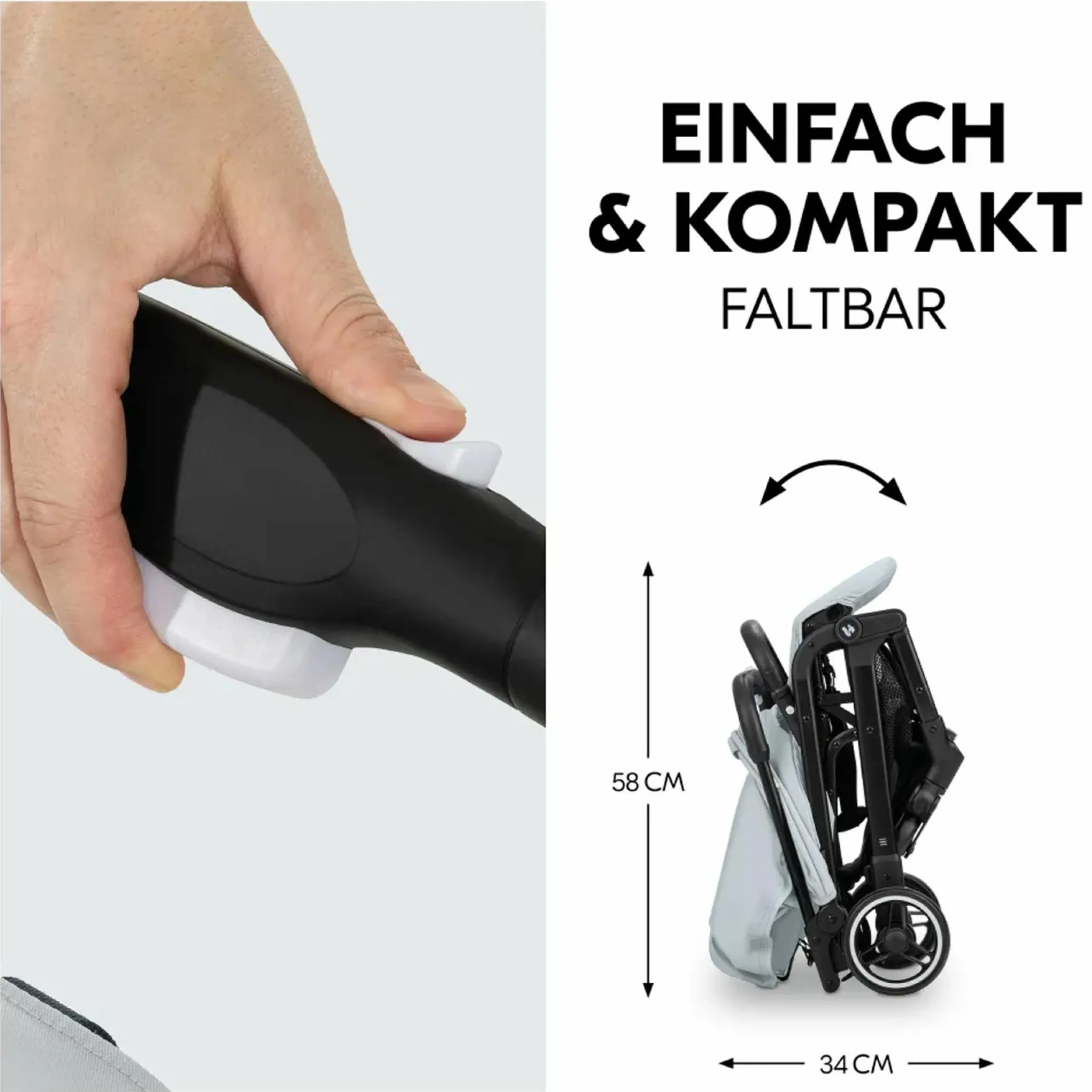 Reisebuggy & Sportwagen Travel N Care mit Liegefunktion, nur 6,8 kg (bis 22 kg belastbar) inkl. Reboarder Pearl Pro 2 - Simba