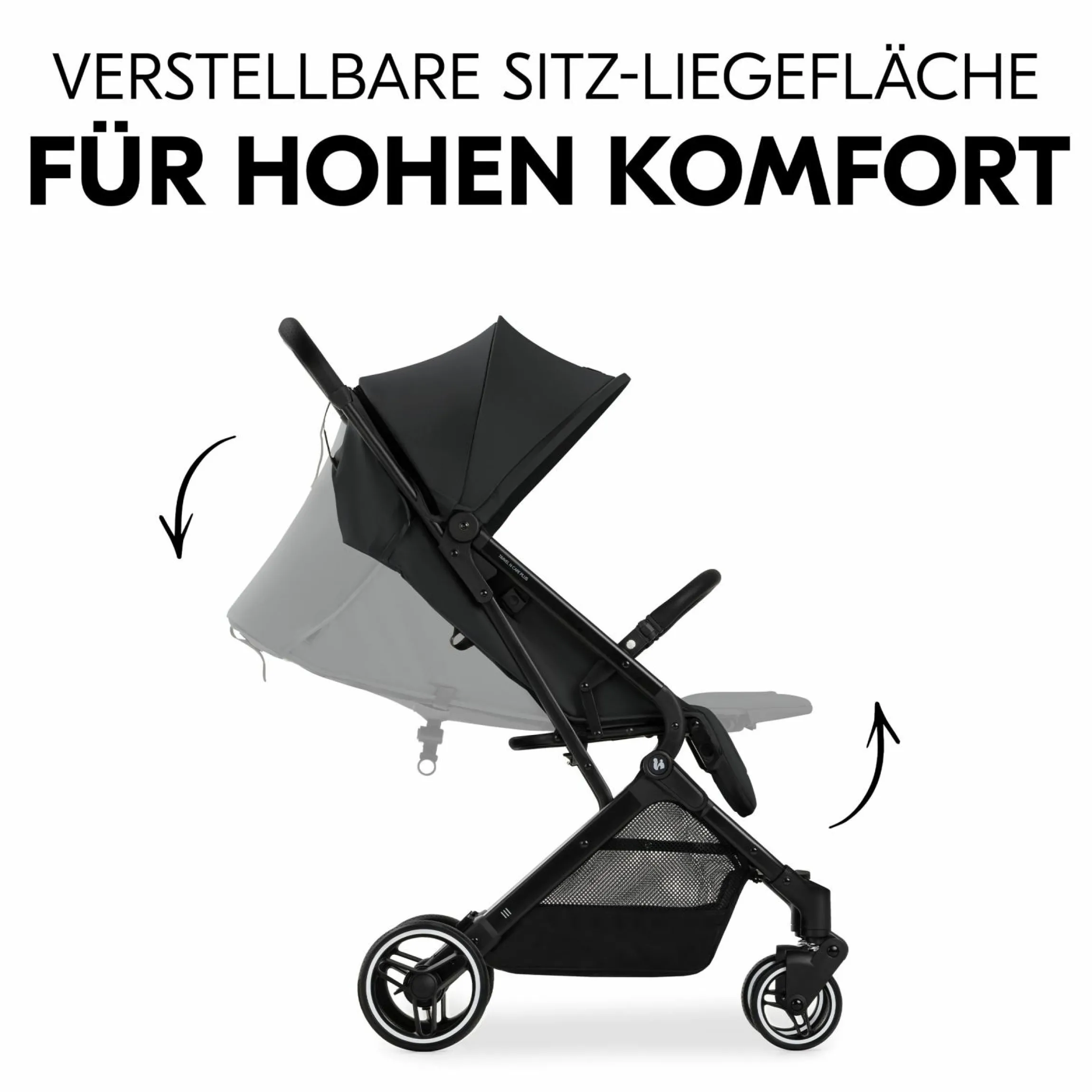 Reisebuggy & Sportwagen Travel N Care Plus inkl. XXL Zubehörpaket & Buggy-Lenkrad - Black