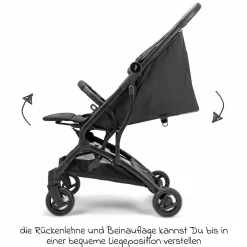 Reisebuggy & Sportwagen Vegas bis 22 kg belastbar nur 6 kg leicht mit Liegeposition - Weinrot - Kollektion 2025