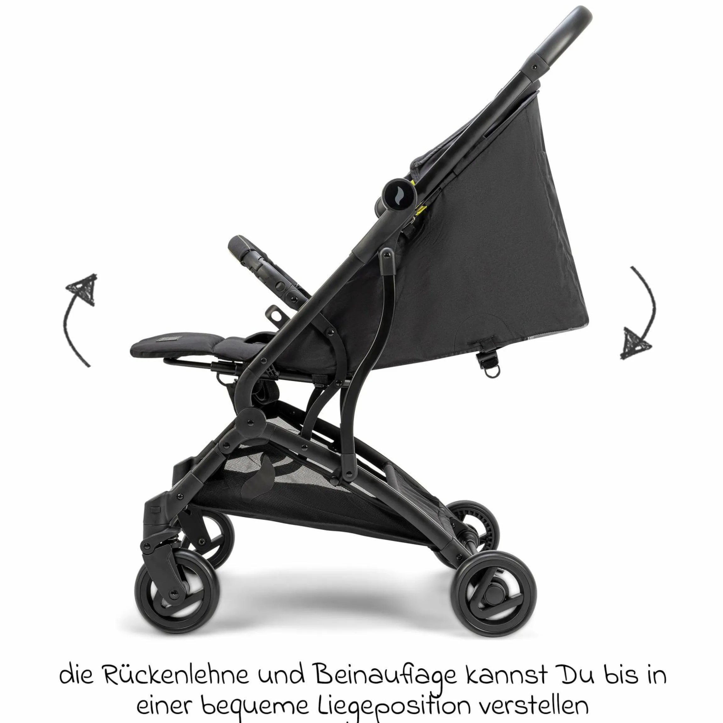 Reisebuggy & Sportwagen Vegas bis 22 kg belastbar nur 6 kg leicht mit Liegeposition - Lime - Kollektion 2025