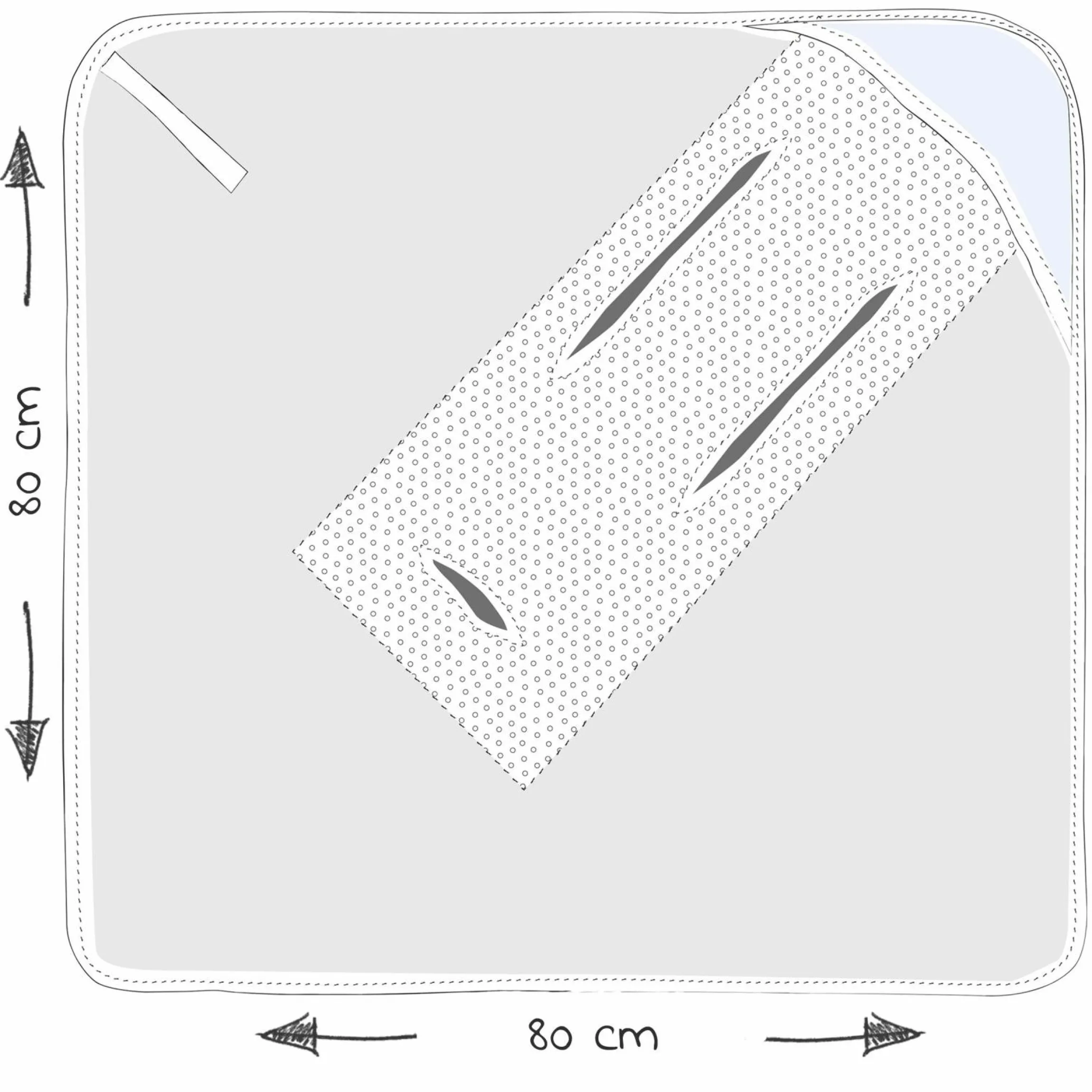 Reisedecke Jersey light 80 x 80 cm - Sternenhimmel