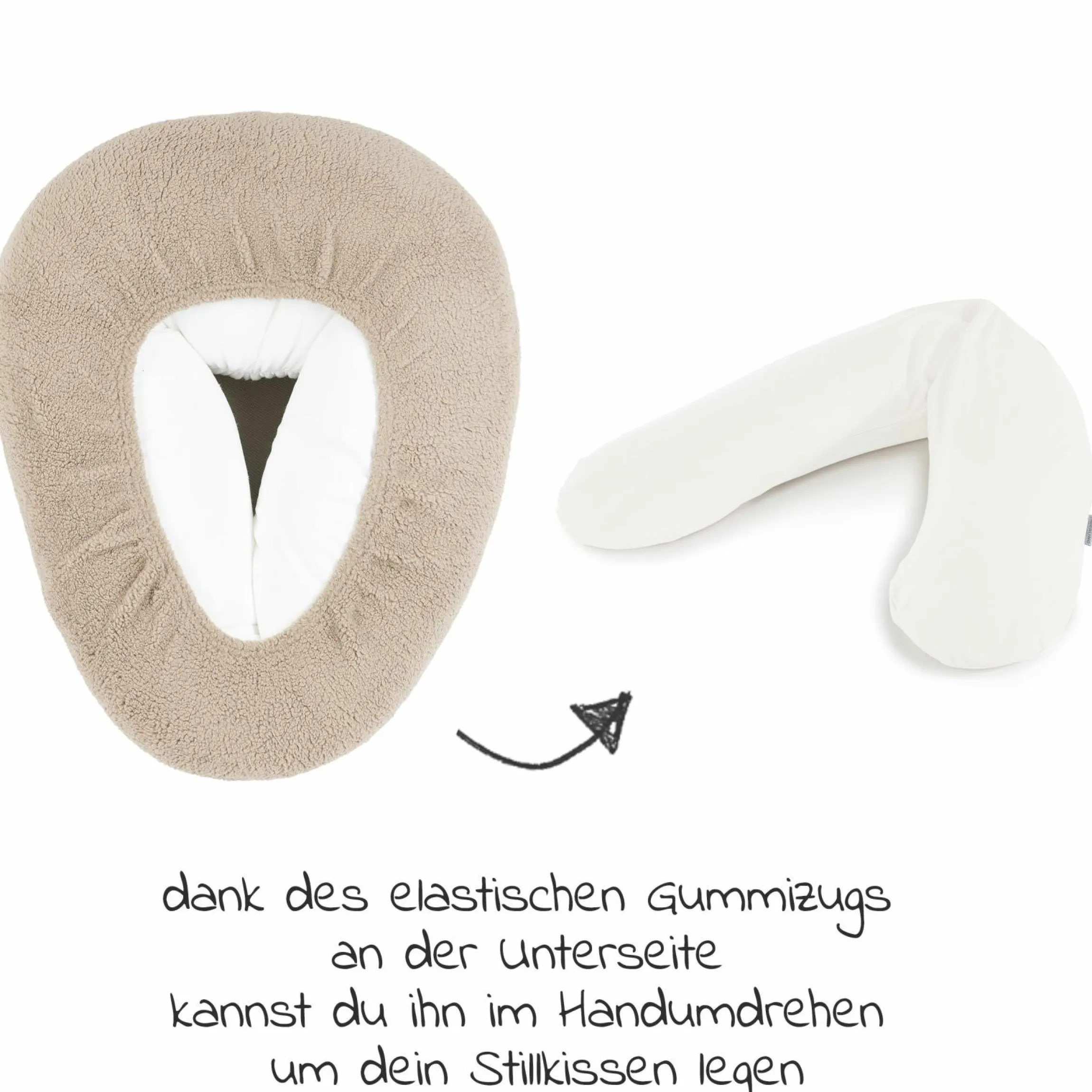 Relaxbezug für Stillkissen Teddy - Sand