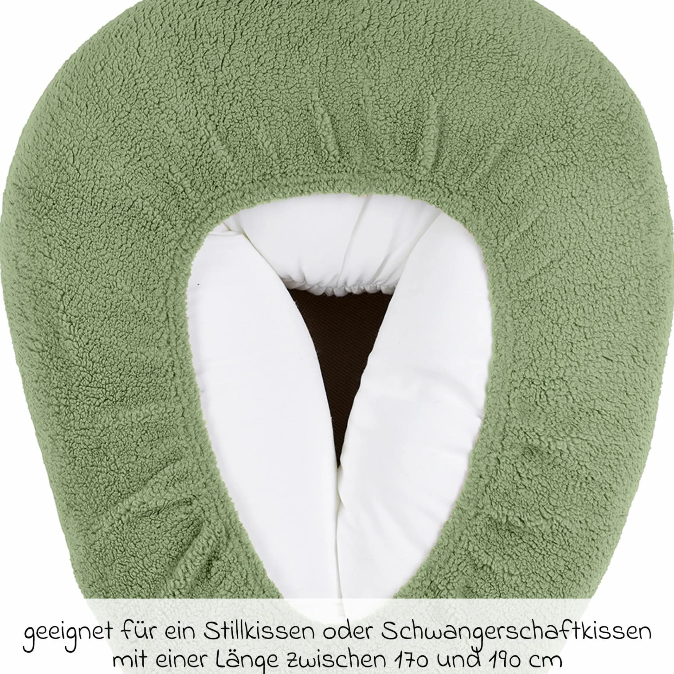 Relaxbezug für Stillkissen - Teddy - Olive Green