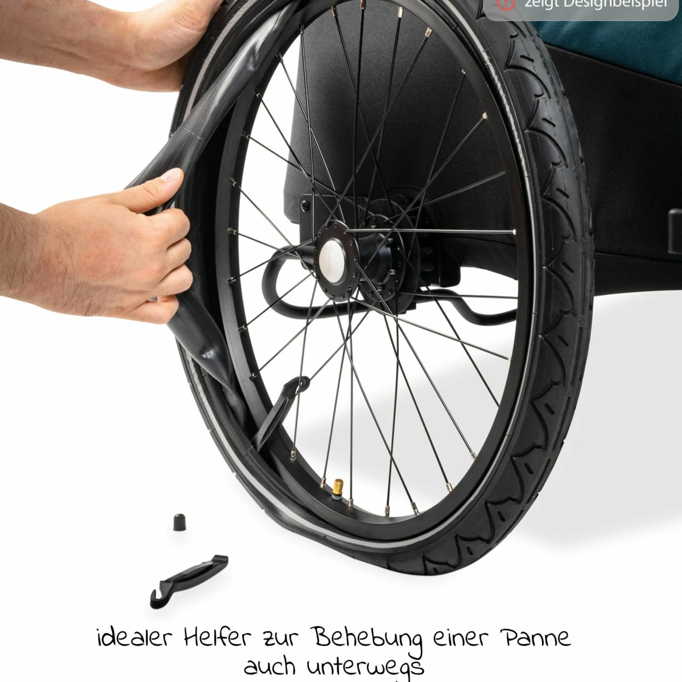 Reparatur Set (2x Ersatz-Schlauch + Reifenheber) für Bike Trailer
