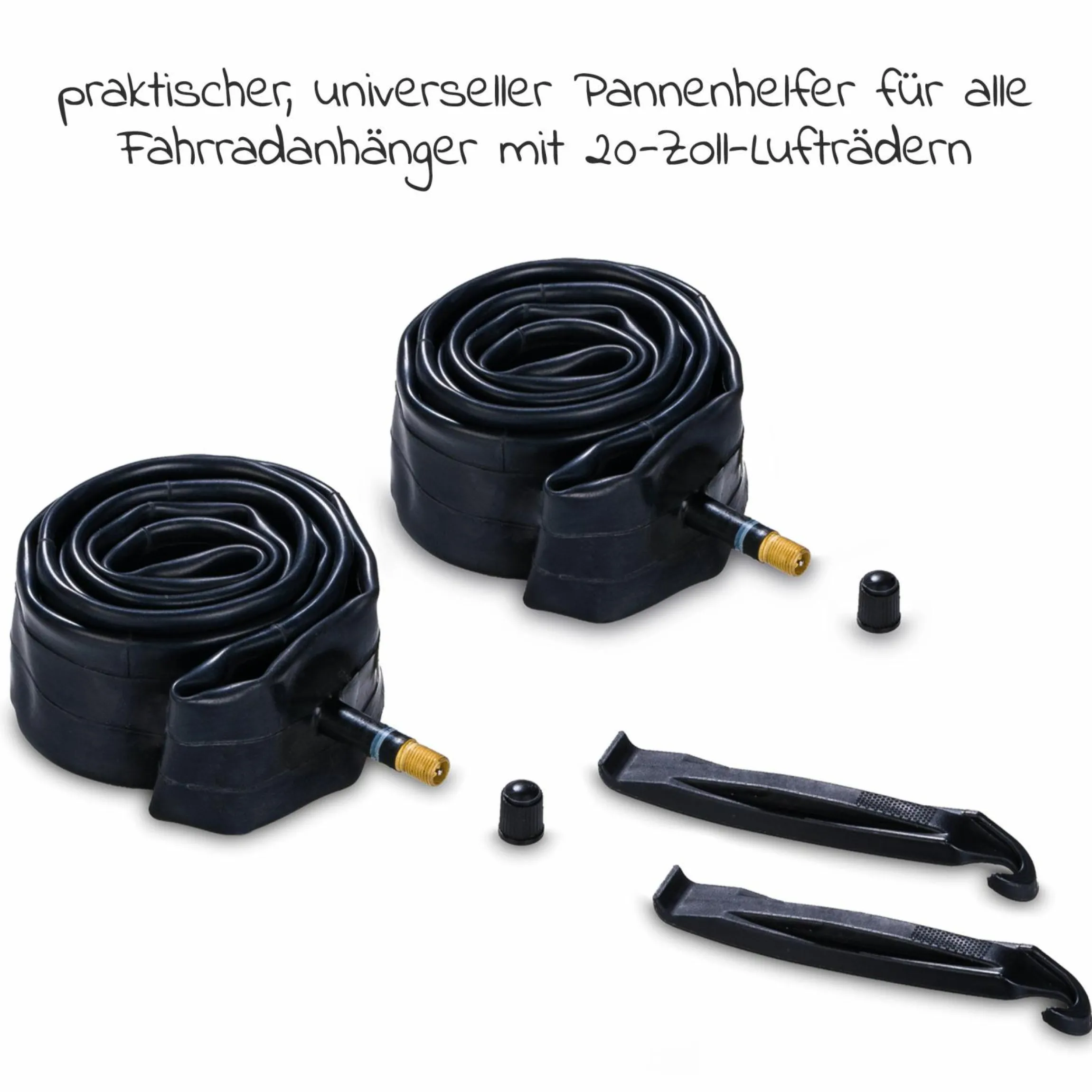 Reparatur Set (2x Ersatz-Schlauch + Reifenheber) für Bike Trailer