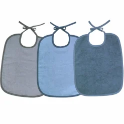 Riesen-Bindelätzchen 3er Pack 32 x 40 cm - Stahlblau-Grau
