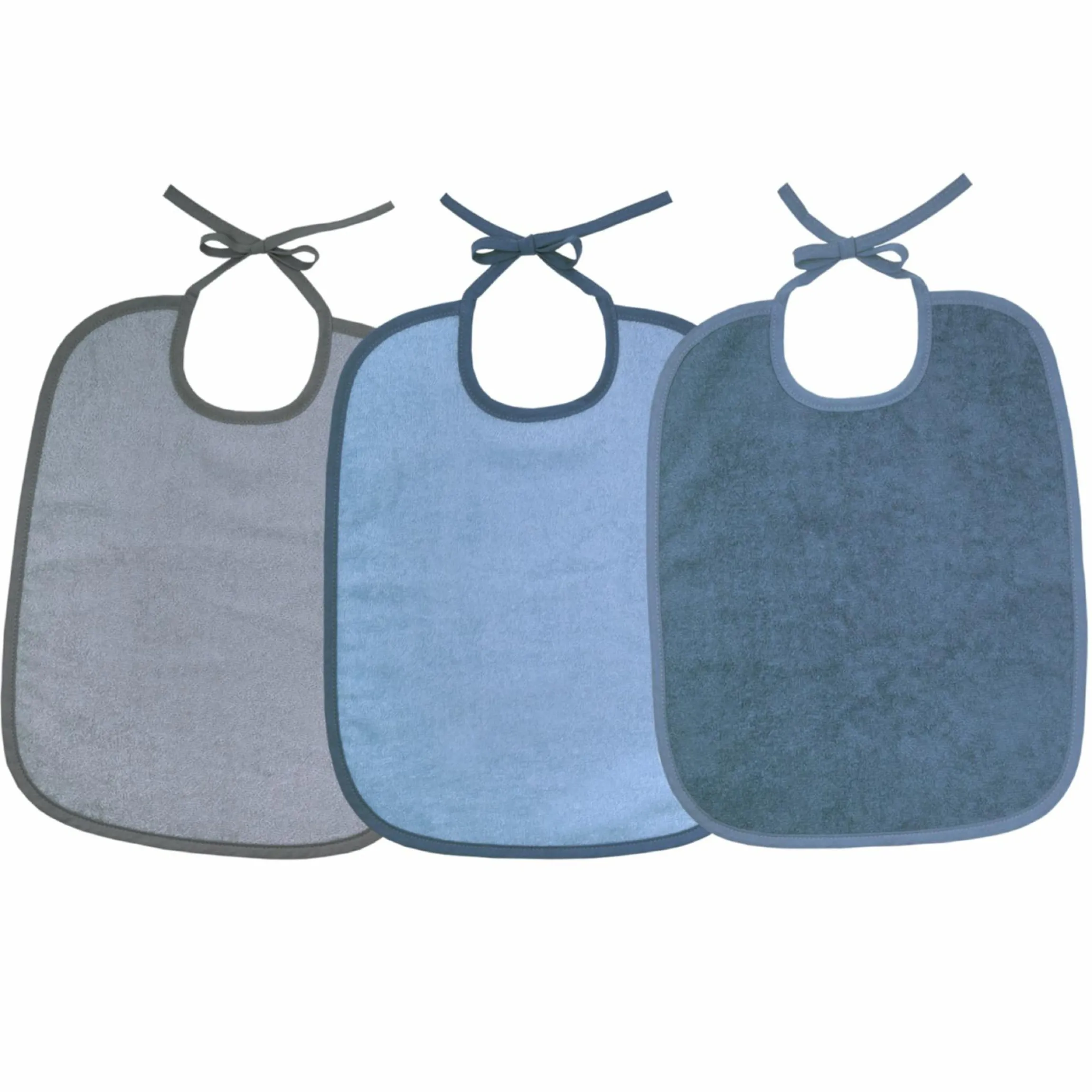 Riesen-Bindelätzchen 3er Pack 32 x 40 cm - Stahlblau-Grau