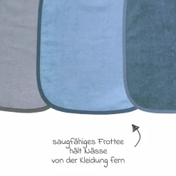 Riesen-Bindelätzchen 3er Pack 32 x 40 cm - Stahlblau-Grau